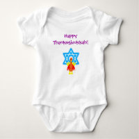 Säuglinge Thanksgivukkah lustiges Truthahn-T-Shirt