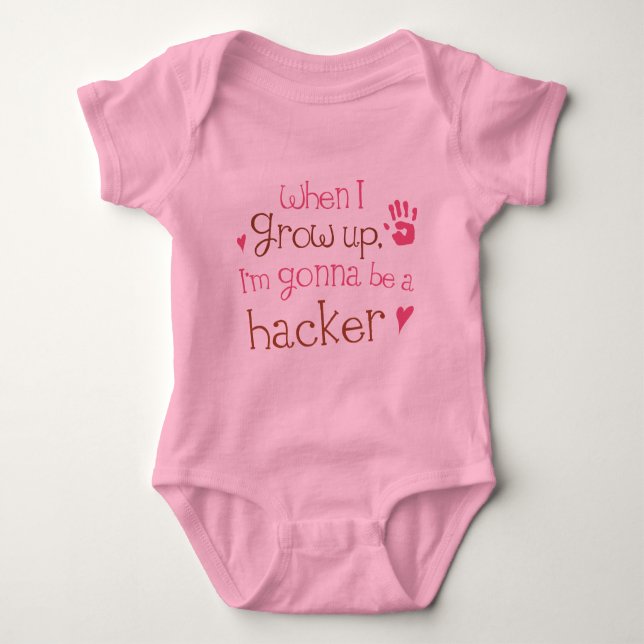 Säuglings-Baby-T - Shirt des Hacker-(Zukunft) (Vorderseite)
