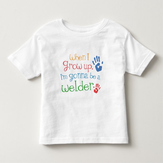 Säuglings-Baby-T - Shirt des Schweißer-(Zukunft) (Vorderseite)