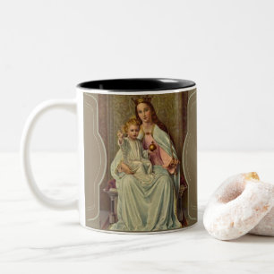 SÄUGLINGS-JESUS-THRONSCEPTER AVE MARIA ZWEIFARBIGE TASSE