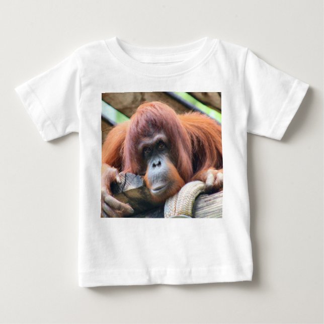 SÄUGLINGS ORANGATANG PRIMAT T - SHIRT (Vorderseite)