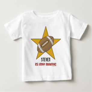 Säuglings Personalisierter Football Star T - Shirt