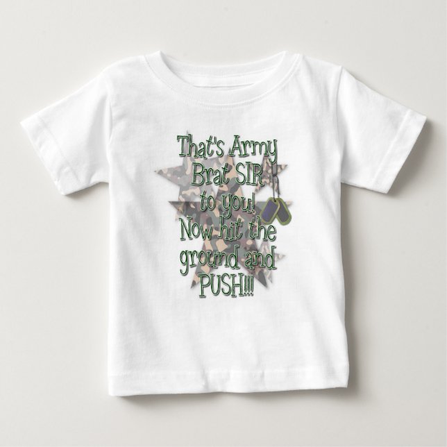 Säuglings-T - Shirt - Armee-Görn-Sir (Vorderseite)
