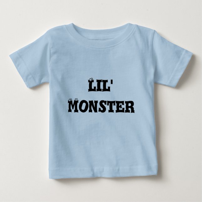 Säuglings-T - Shirt, hellblau, Lil Monster Baby T-shirt (Vorderseite)