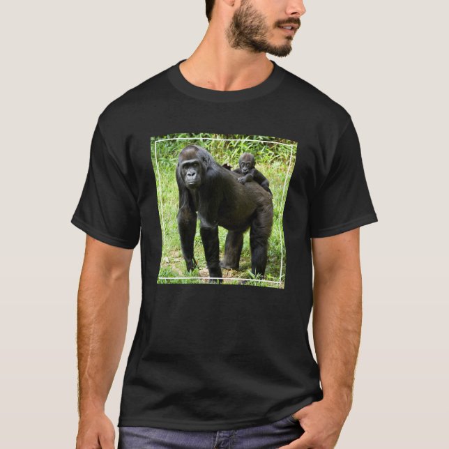 Säuglings-Tiefland-Gorilla auf der Rückseite der T-Shirt (Vorderseite)