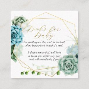 Säuglingsbücher für Babykarten Quadratische Visitenkarte