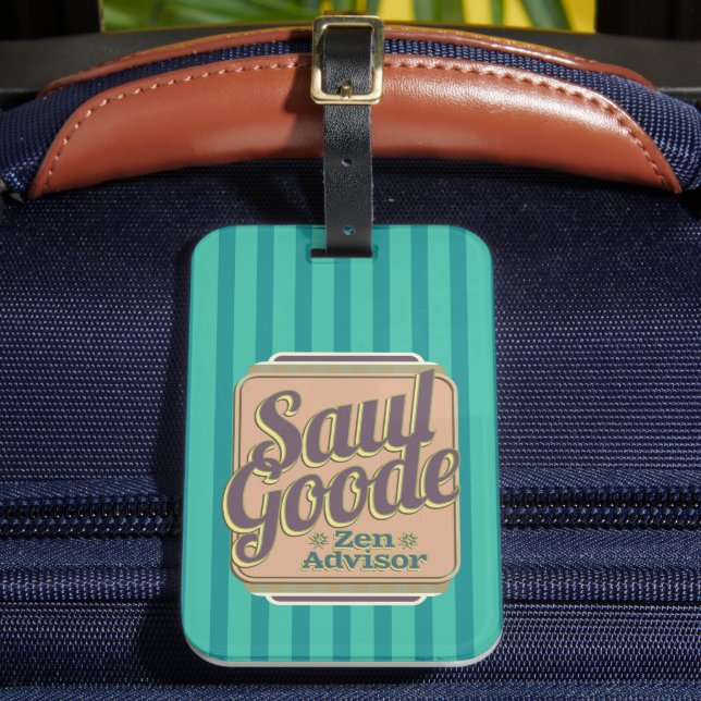 Saul Goode Zen Advisor Aqua Stripes BG Gepäckanhänger (Vorderseite Insitu 2)
