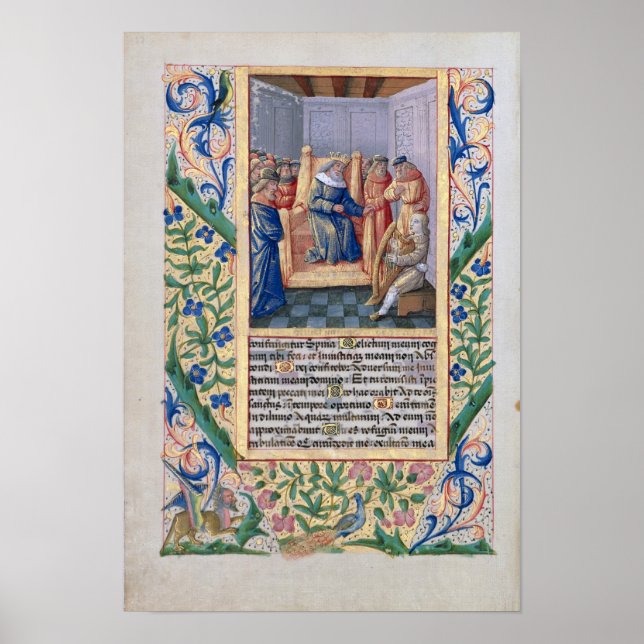 Saul hörte David beim Harfen zu Poster (Vorne)