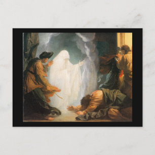Saul und die Hexe von Endor, von Benjamin West Postkarte