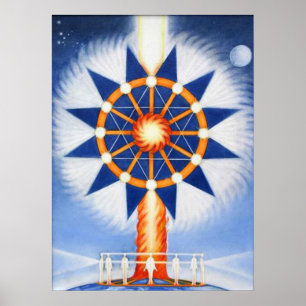 Säule des Feuers und des geistigen Willens Poster