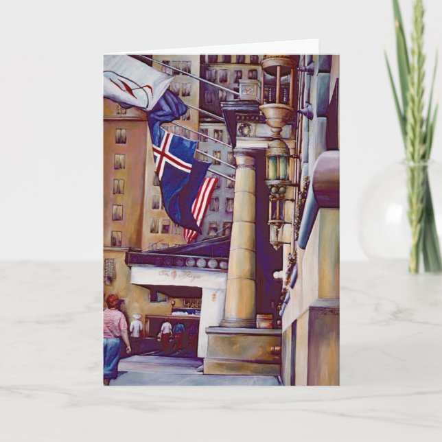 Säulen der Plaza Hotel Grußkarte Karte (Vorderseite)