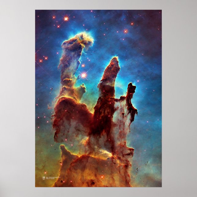 Säulen der Schöpfung. Adlernebel - Hubble Poster (Vorne)
