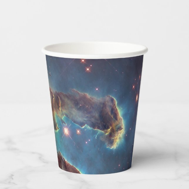 Säulen der Schöpfung, Adlernebel Hubble Space Pappbecher (Rückseite)