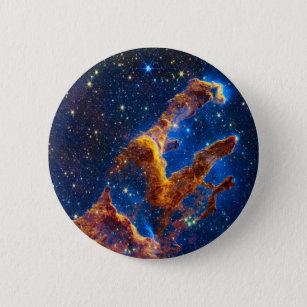 Säulen der Schöpfung - James Webb NIRCam Astronomi Button