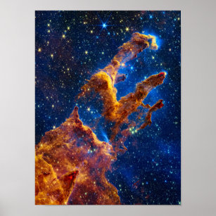 Säulen der Schöpfung - James Webb NIRCam Astronomi Poster