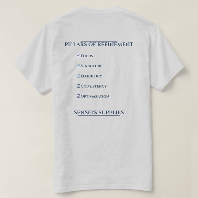Säulen der Verfeinerung T-Shirt (Design Rückseite)