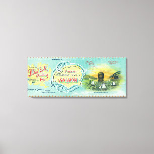 Säulen-Felsen, Washington - Säulen-Felsen-Lachs Leinwanddruck