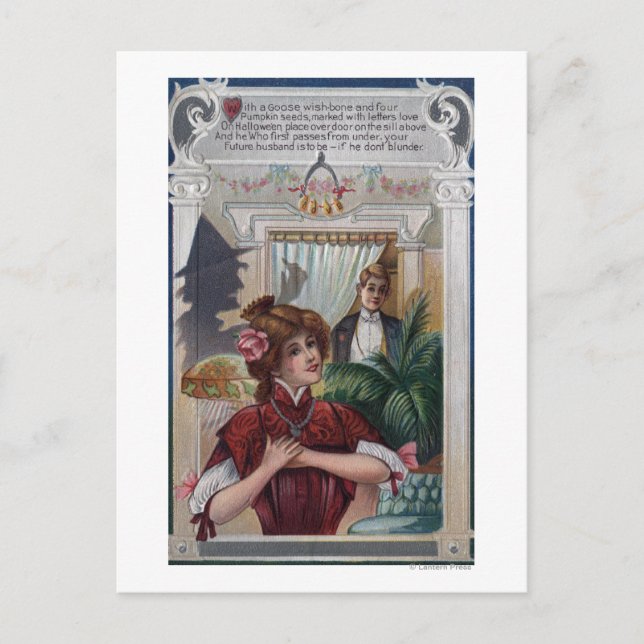 Säulen für Frauen und Männer auf Seiten Postkarte (Vorderseite)