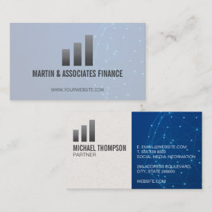 Säulendiagramm Aktien Finanztechnologie Visitenkarte
