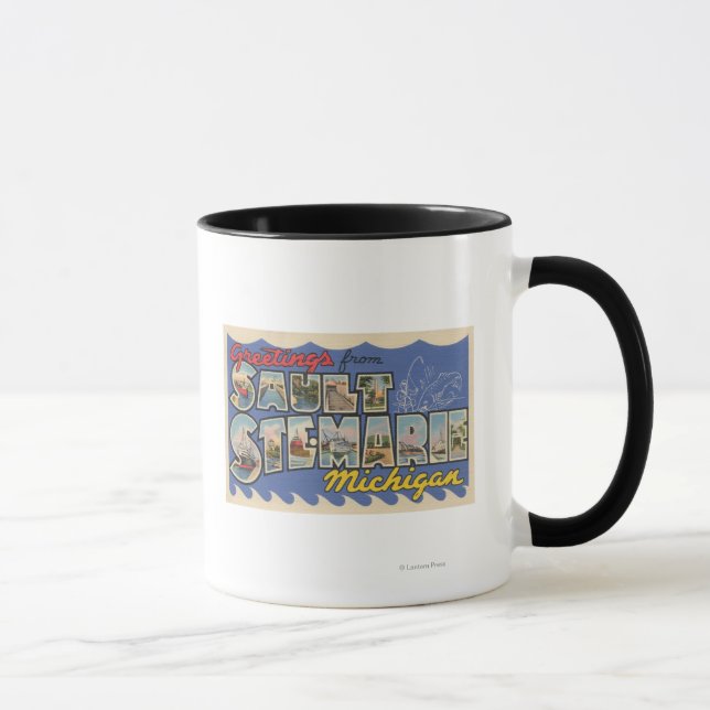 Sault Ste. Marie, Michigan - Großbuchstabe Tasse (Rechts)