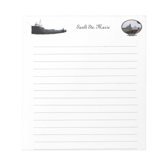 Sault Ste. Marie notepad Notizblock (Vorderseite)