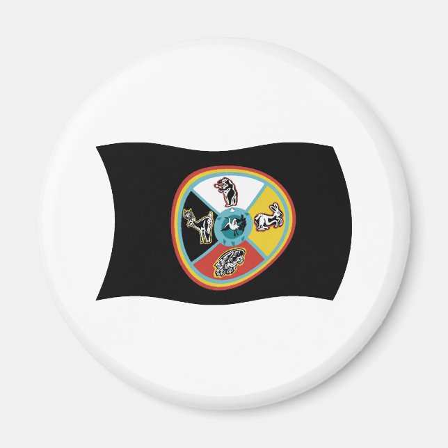 Sault Ste. Marie Tribe Flag Magnet (Vorne)