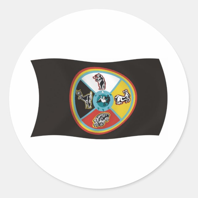 Sault Ste. Marie Tribe Flag Sticker (Vorderseite)
