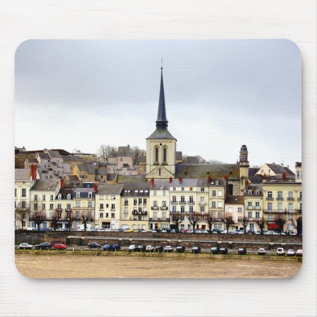 Saumur River Bank Scene Mouse Mat Mousepad (Vorne)