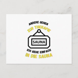 Sauna Andere gehen zur Therapie-Sauna Postkarte