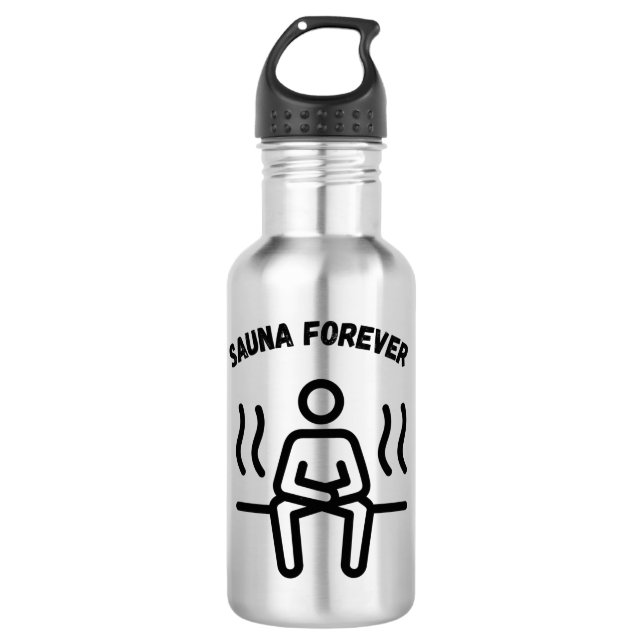 Sauna Forever Saunas Edelstahlflasche (Vorderseite)