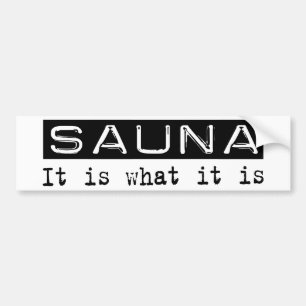 Sauna ist es autoaufkleber