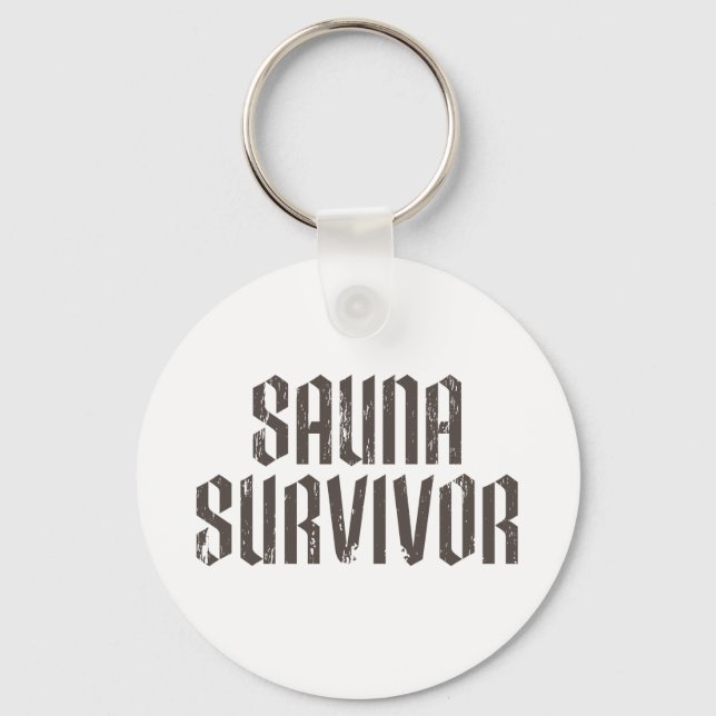 Sauna Survivor 01 Schlüsselanhänger (Vorderseite)