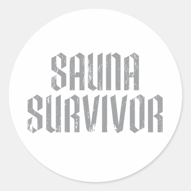 Sauna Survivor 06 Runder Aufkleber (Vorderseite)