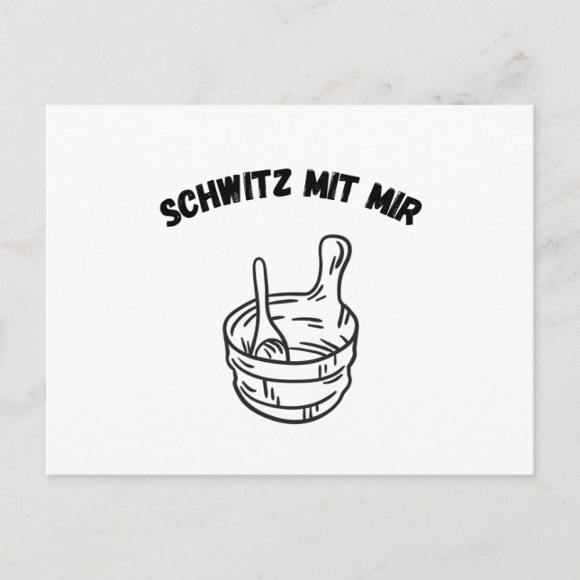 Sauna Sweet with me Saunas Postkarte (Vorderseite)