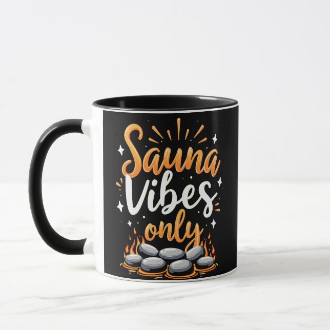 Sauna Vibes Only Sauna Enthusiasten Wellness-Cente Tasse (Links)