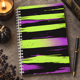 Säure Grün Lila Farbe Tropfen Grunge Notizbuch