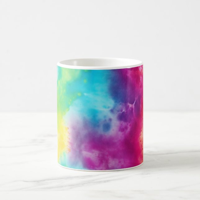 Saure Neon Regenbogen-gefärbte Krawatte Kaffeetasse (Mittel)