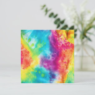 Saure Neon Regenbogen-gefärbte Krawatte Karte