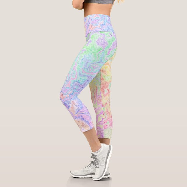 saure Trip-Wirbel  Capri Leggings (Links)