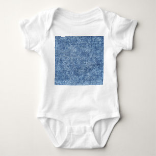 Säure waschen blaue Denim, nah-up Textur. Baby Strampler