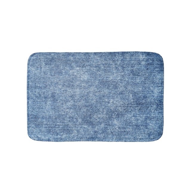 Säure waschen blaue Denim, nah-up Textur. Badematte (Vorderseite)