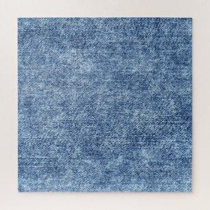 Säure waschen blaue Denim, nah-up Textur. Puzzle