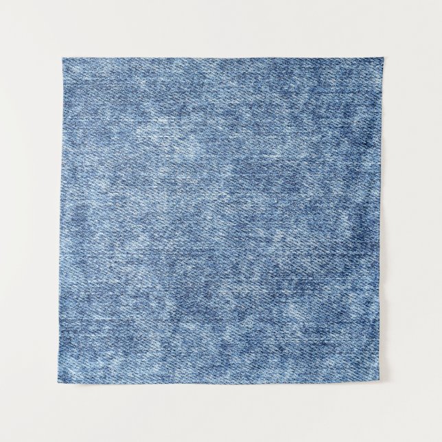 Säure waschen blaue Denim, nah-up Textur. Wandteppich (Vorderseite)