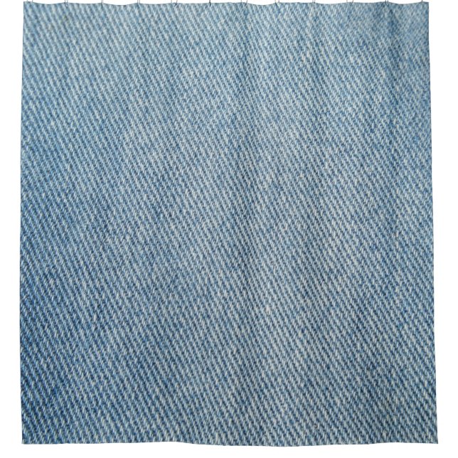 Säure waschen blaue Jeans, Denim Textur. Duschvorhang (Vorderseite)