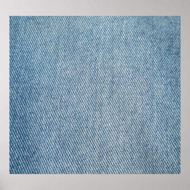 Säure waschen blaue Jeans, Denim Textur. Poster (Vorne)