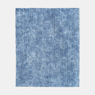 Säuregewaschenes blaues Denim, Nahaufnahme-Textur. Fleecedecke