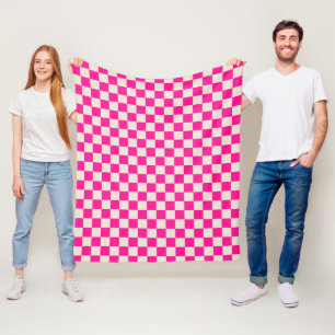 Säuregrün-schwarzes Schachbrettmuster-Fliesblanket Fleecedecke