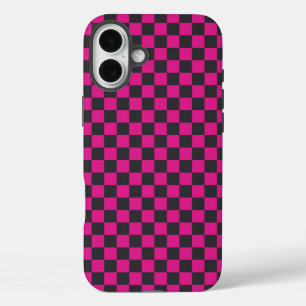 Säuregrünes schwarzes Schachbrettmuster Case-Mate iPhone 16 Plus Hülle