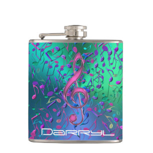 Saurer Jazz-psychedelische Musik-Flasche Flachmann