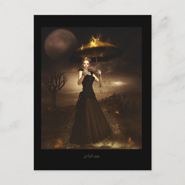 saurer Regen Postkarte (Vorderseite)